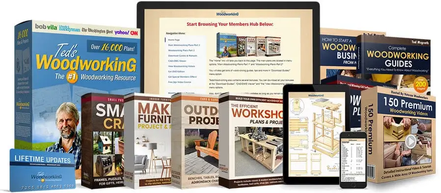 Ted's Woodworking complete package - plans, guides, CAD viewer, and videos